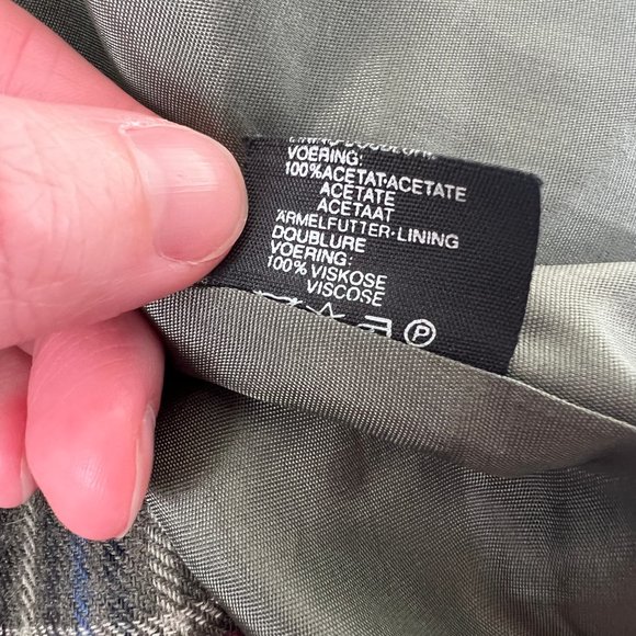 Vintage High Rise Pleated Plaid Midi Skirt Preppy Light Dark Academia Kilt Check - Picture 7 of 9